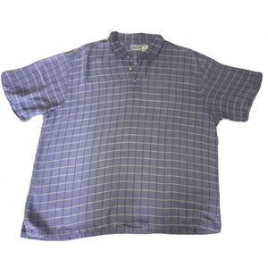 Vintage 90s Patagonia Checkered Purple Polo LARGE